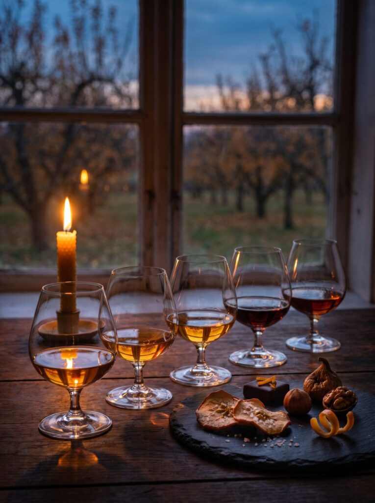 Degustacija žlahtnih destilatov pri svetlobi sveč