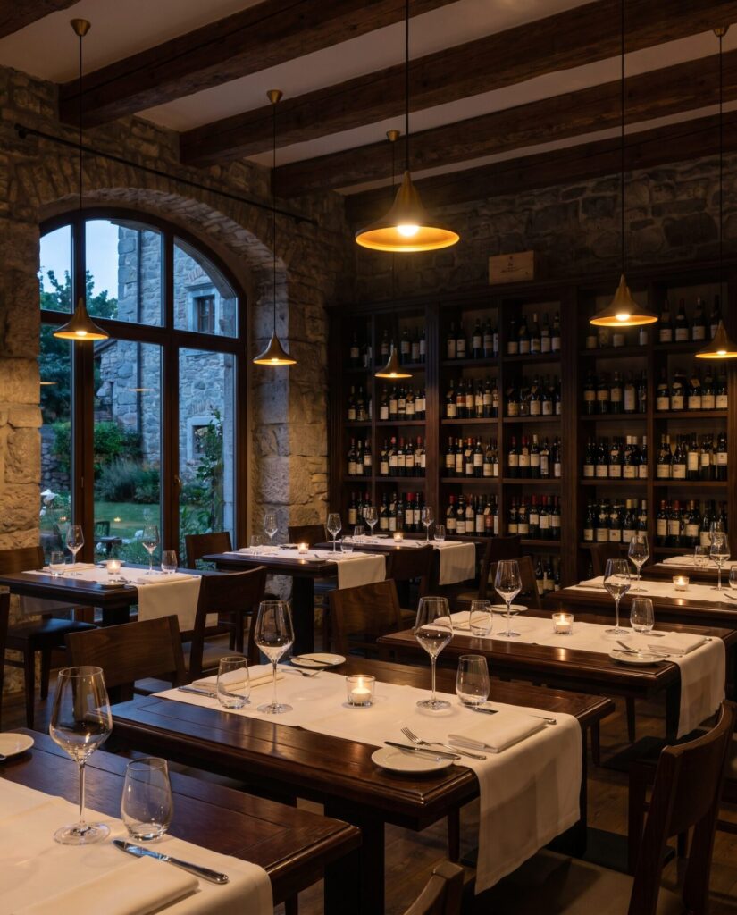 Notranjost restavracije Vila Podvin